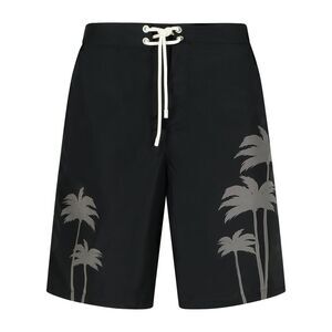 Palm Angels 'Palms' Black Polyester Swimsuit Men